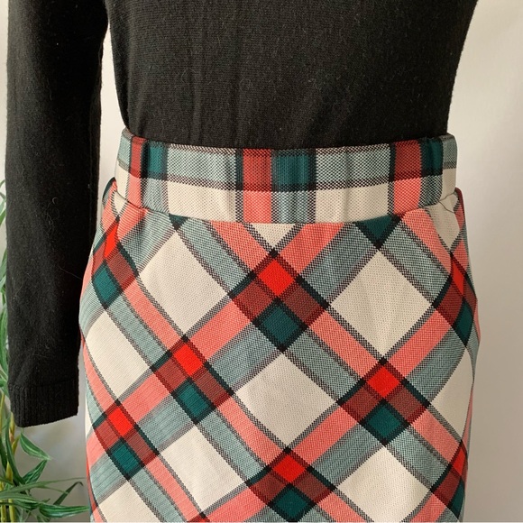 v i n t a g e :: Mod Preppy Plaid Thick Maxi Skirt Classy Tartan - Picture 4 of 13